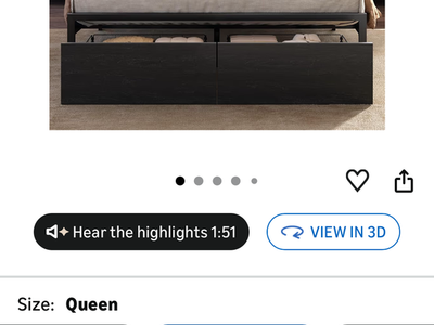 Brand new queen size bed frame in box