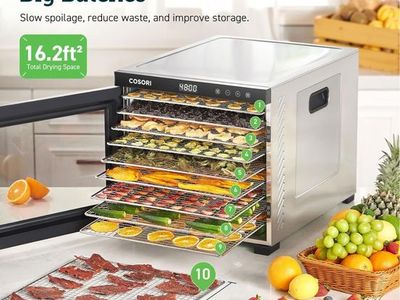 Cosori Premium Stainless Steel Food Dehydrator with 10 Trays and Digital Display