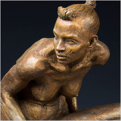 Kraig Varner Nude Bronze Sculpture Fine Art " Africa " Limited Edition of 27 Pieces