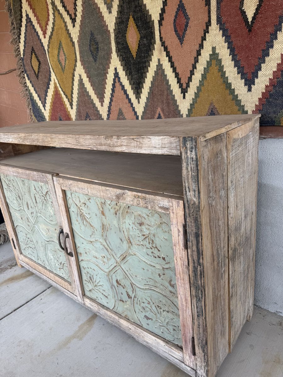 Sundance original sideboard with hand painted metal doors. New!