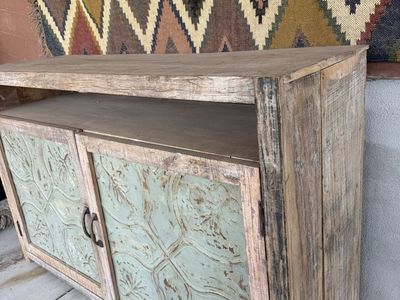 Sundance original sideboard with hand painted metal doors. New!
