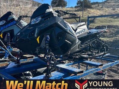 2026 Polaris® Patriot Boost PRO RMK 155 Gloss Black / Blue Dusk