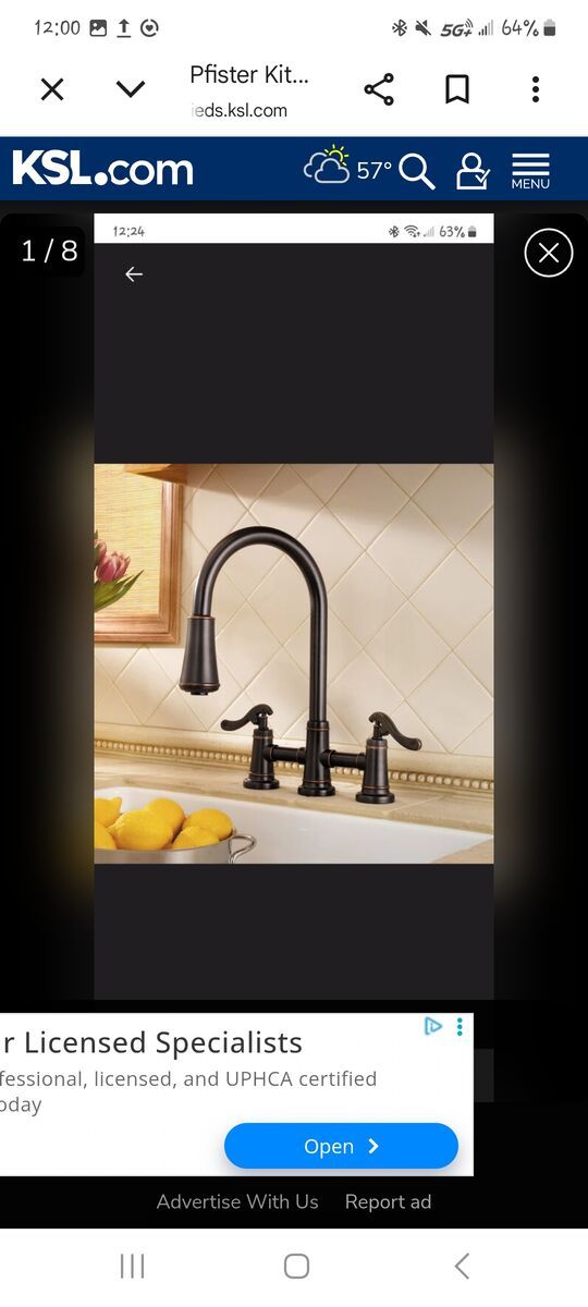 Pfister Pull Out Tuscan Bronze Kitchen Sink Faucet