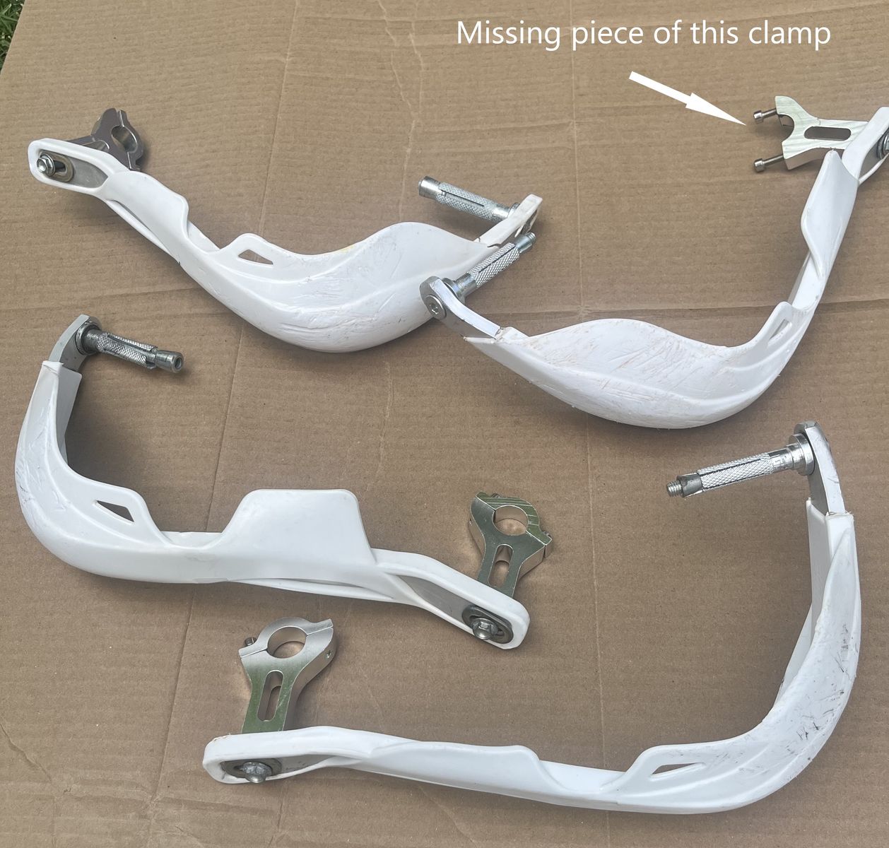 Acerbis Rally Pro X-Strong Handguards (2 sets) White. Used