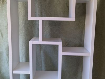 Modern Mosaic Design White Bookcase Display