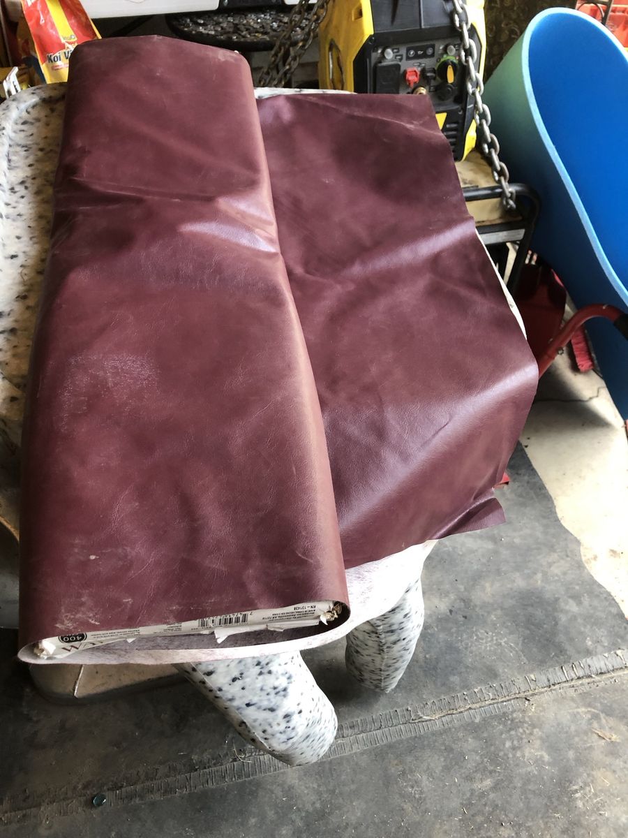 Waverly Inspirations Faux Leather Solid Vinyl Fabric Bolt Burgundy 52/54 Inch 400 GSM