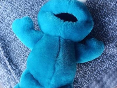 Vintage Tyco 1986 Sesame Street Cookie Monster Plush Stuffed Animal Toy Blue