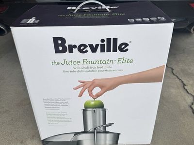 Breville Juice Fountain Elite 800JEXL 1000W Die-Cast Juicer with 3" Whole Fruit Chute