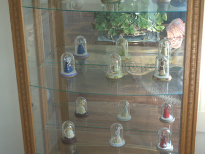 Lighted Wooden curios X2