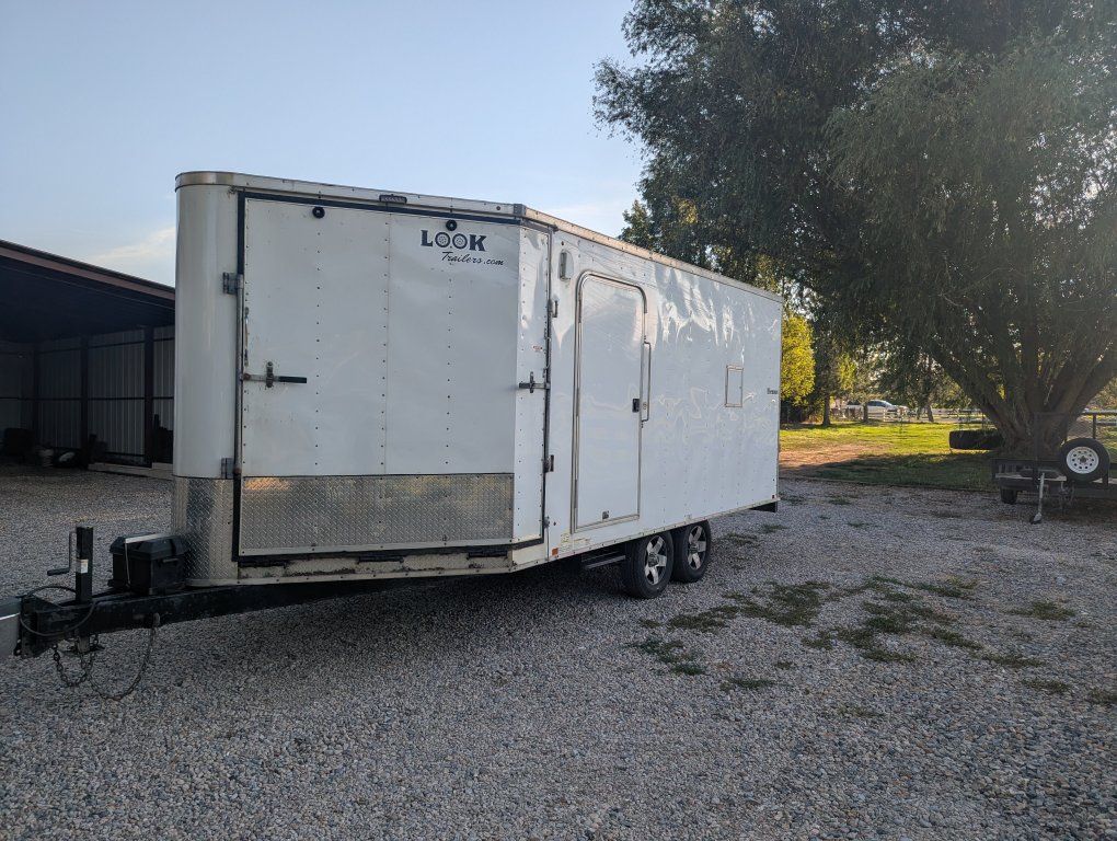 LOOK Trailers White Enclosed Tandem Axle Cargo Trailer