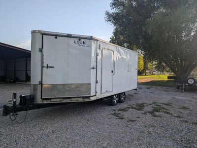 LOOK Trailers White Enclosed Tandem Axle Cargo Trailer
