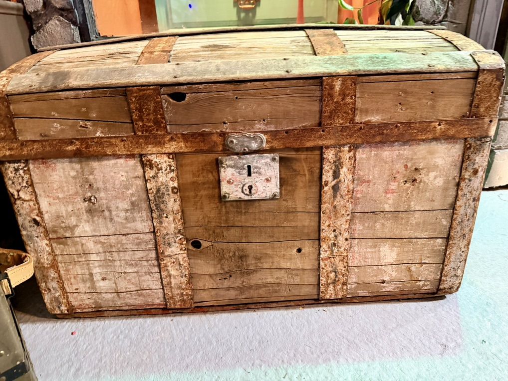 Antique Pioneer Trunk – 1850s Era
