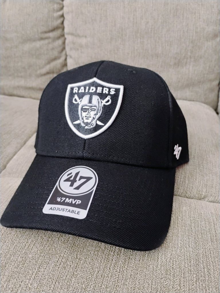 47 Brand Las Vegas Raiders MVP Black Adjustable Hat Cap New