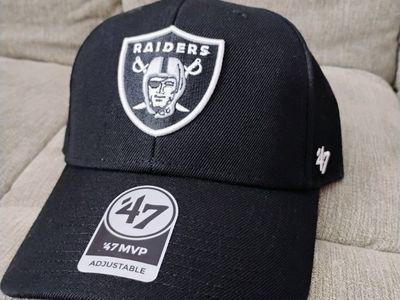 47 Brand Las Vegas Raiders MVP Black Adjustable Hat Cap New