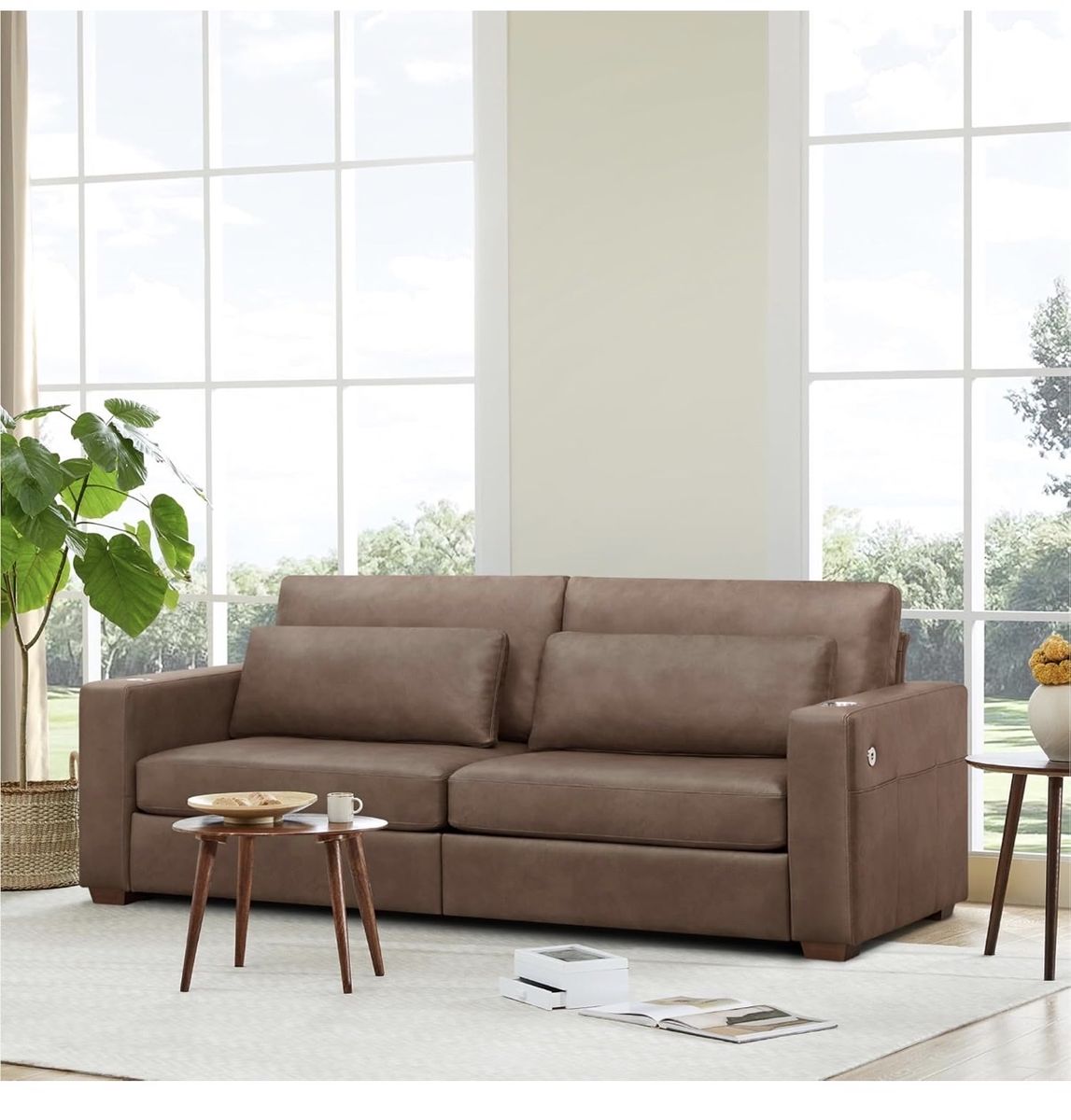 Brand new Brown sofa (faux suede leather)