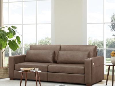 Brand new Brown sofa (faux suede leather)