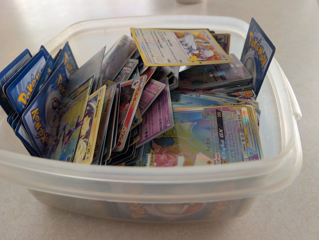 low value basic Pokemon trading cards - most are fake