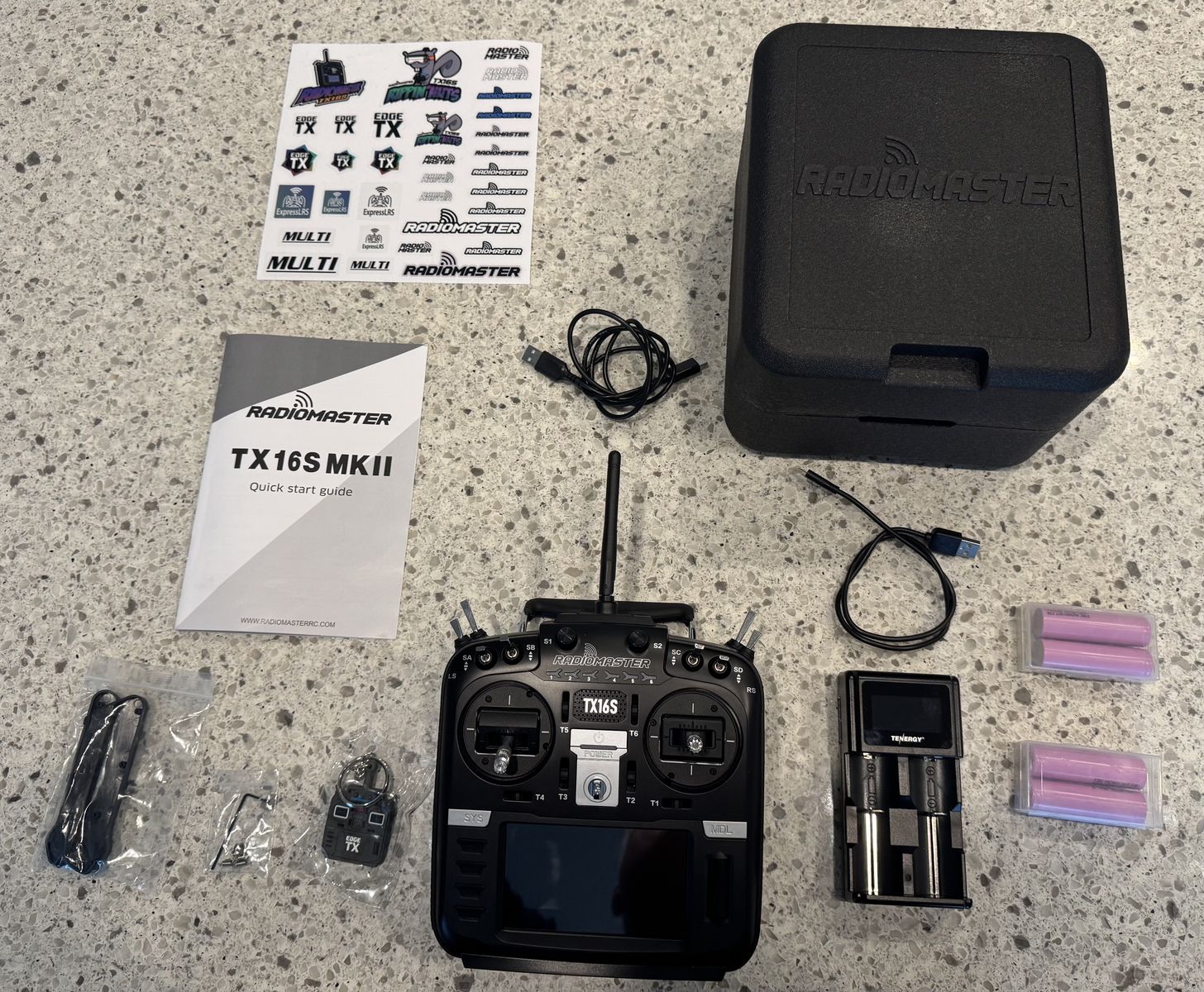 RadioMaster TX16S MKII ELRS + Batteries & Charger