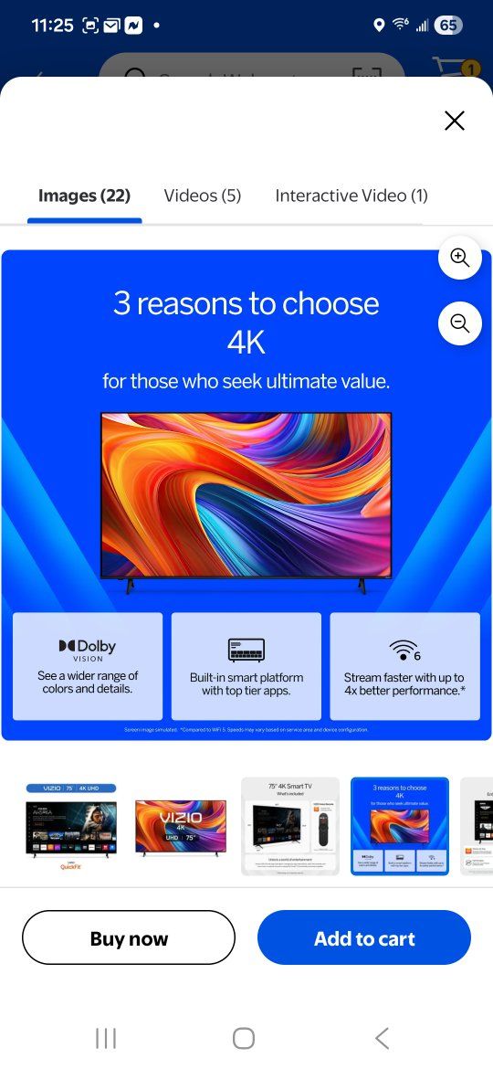 Tv Smart Vizio 75 Inch