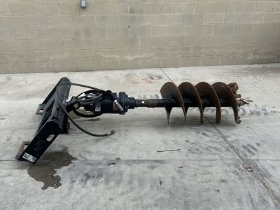 Blue Diamond Attachments Extreme Duty Hydraulic Skid Steer Auger Drive with Bit