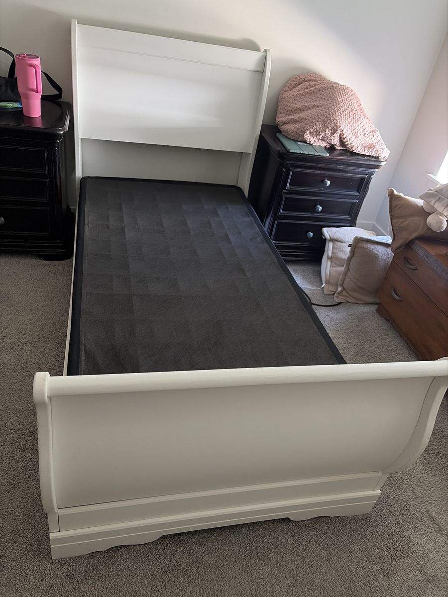 White bed frame