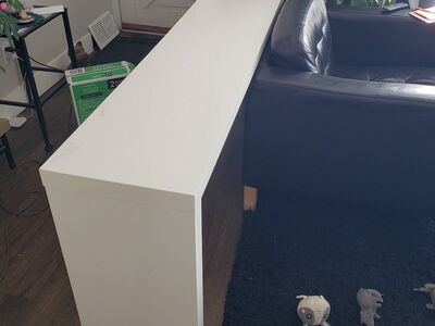 Ikea Malm Table 75-1/8 L x14-3/16 W x28-5/16 H Wh