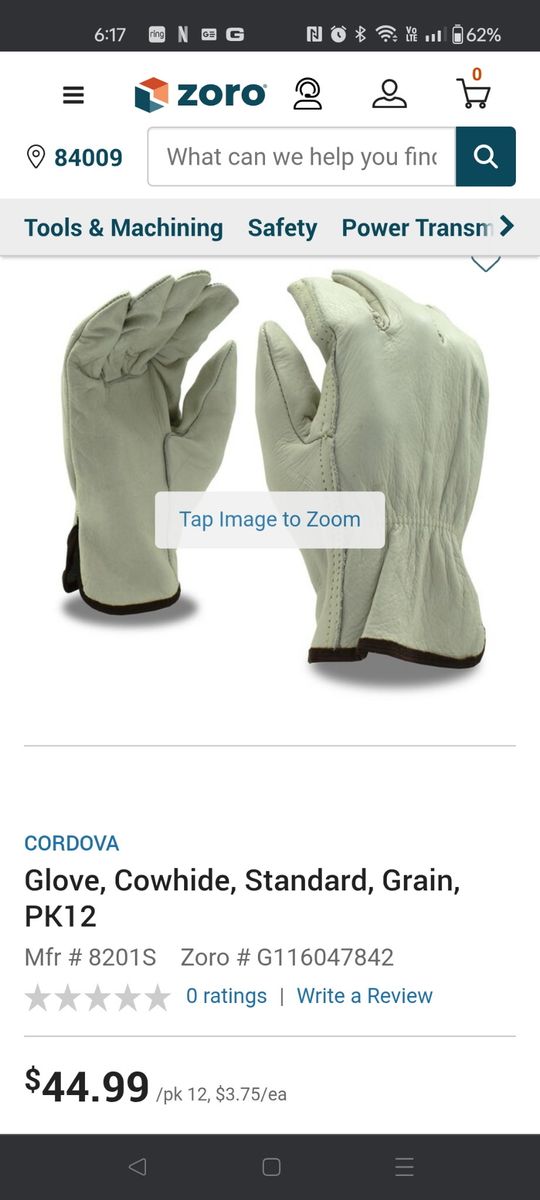 Cowhide Work Gloves