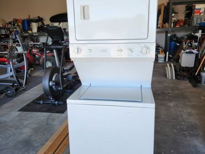 GE Spacemaker Stackable Washer Dryer Combo Unit White Electric Top Load Laundry