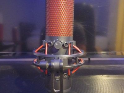 USB Condenser Microphone with Stand - Red/Black, Ideal for Gaming & Streaming