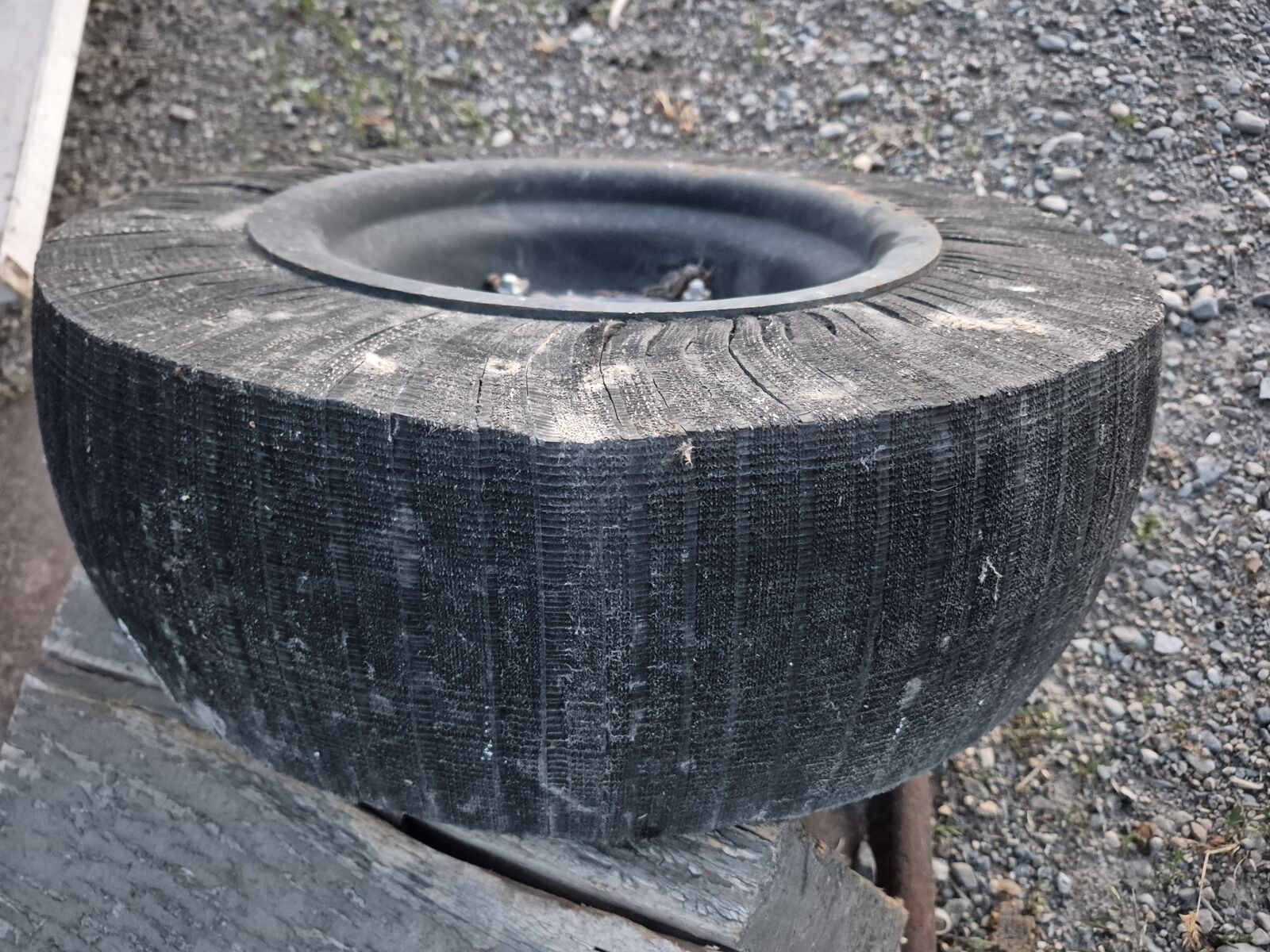 Rear tire for a brush hog
