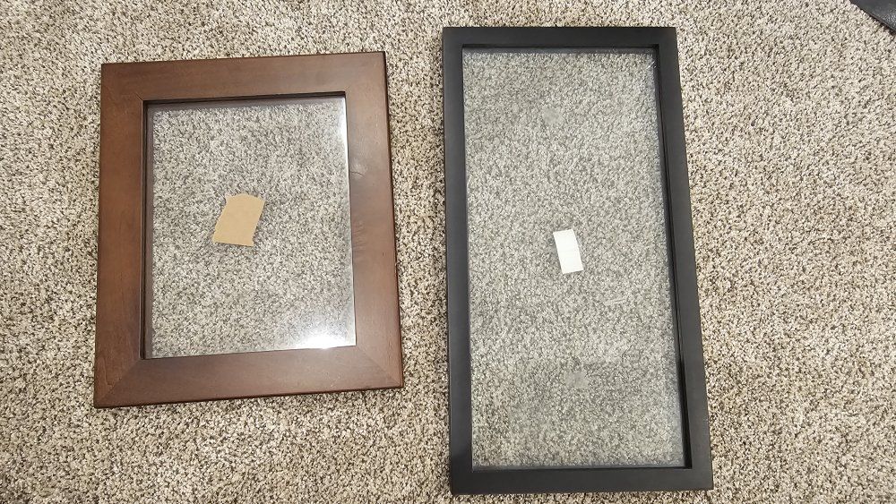 floating glass picture frames set of 2