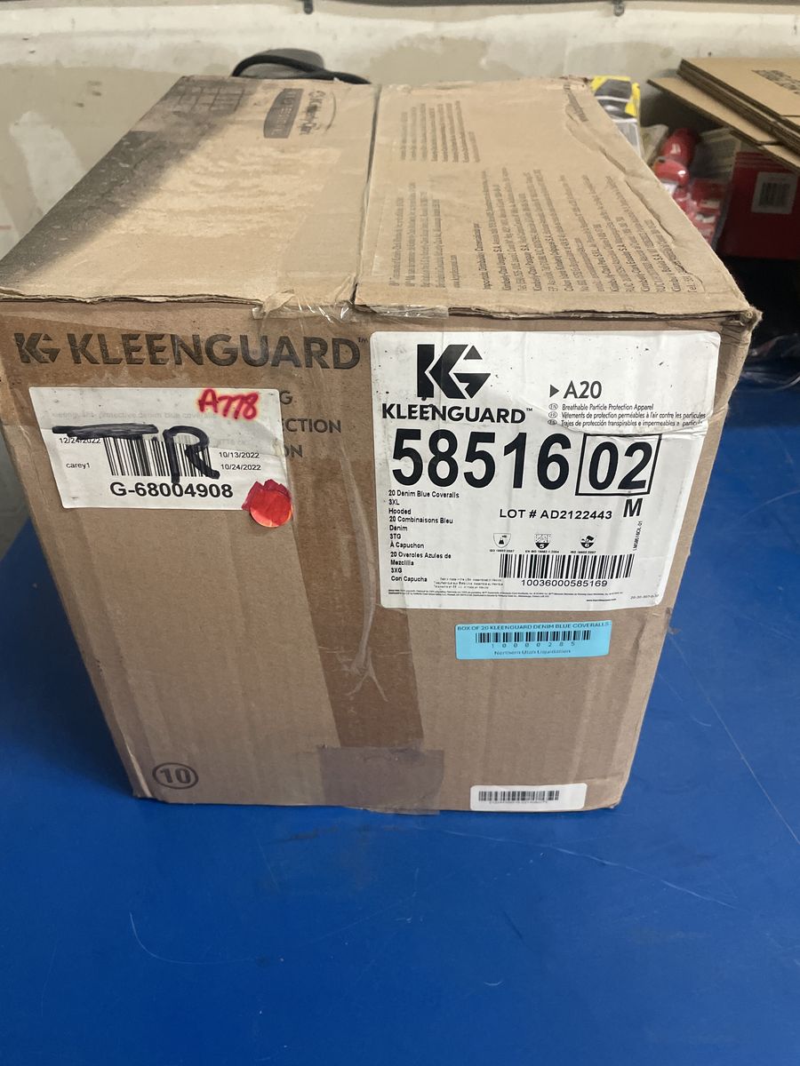 Kleenguard A20 58516 Denim Blue Hooded Coveralls 3XL Box of 20 New