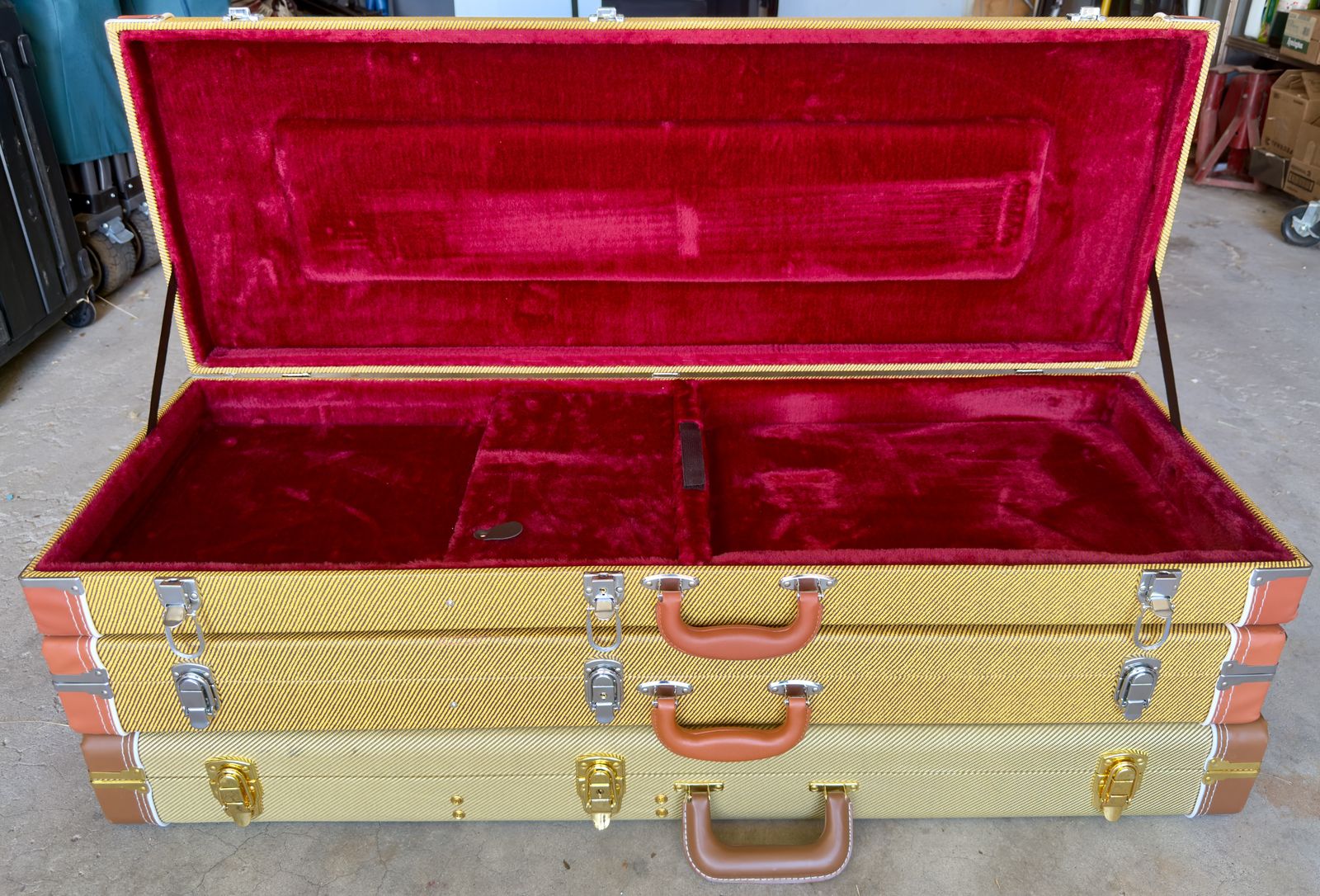 Three Basic Tweed Electric Guitar Cases - MUST READ DESCRIPTION