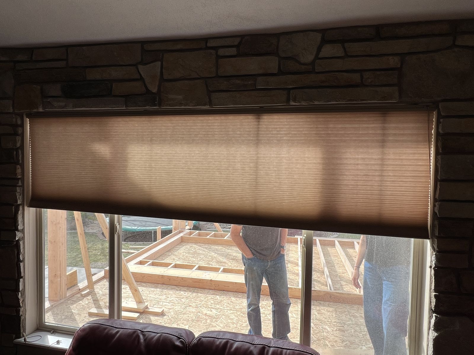 GRABER Tan Double Cell Cellular Shade 93 3/4" Wide X 58" High