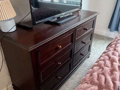 Espresso Wood 6-Drawer Dresser Bedroom Storage Cabinet