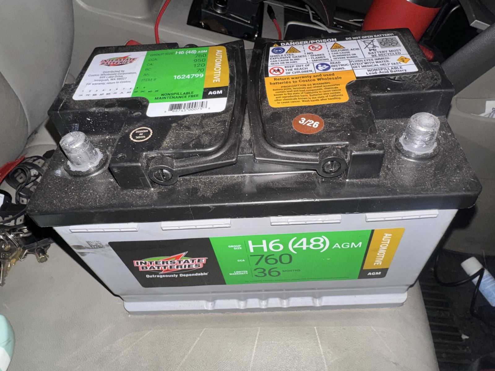 Battery H6 760 CCA AGM