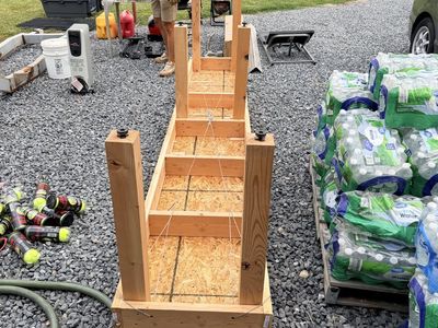 Custom-Built Wooden work Bench