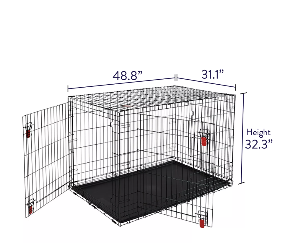 XL KONG Ultra-Strong & Durable Double Door Wire Dog Crate