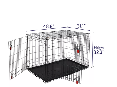 XL KONG Ultra-Strong & Durable Double Door Wire Dog Crate