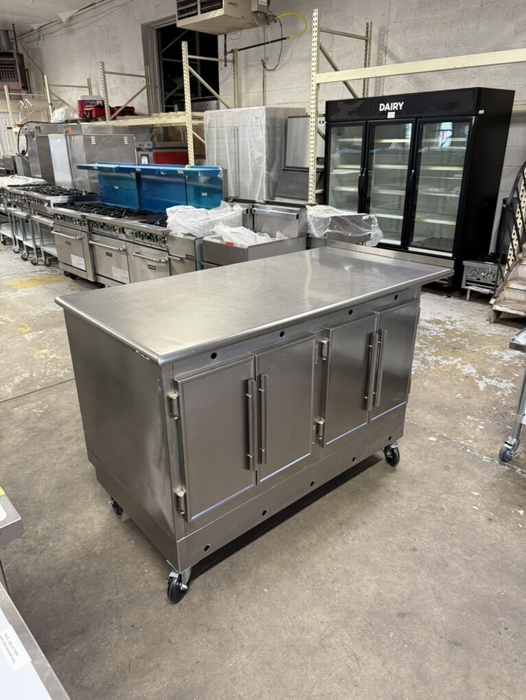 Special summer sale stainless Steel Cabinet , Path Truth In Excellent condition with wheels heavy duty .
