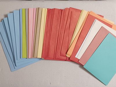 Lot of 75 Assorted Colored Envelopes