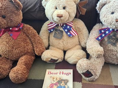 3 large special 100th anniversary teddy bears