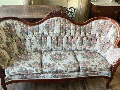 Ornate Floral Pattern Couch