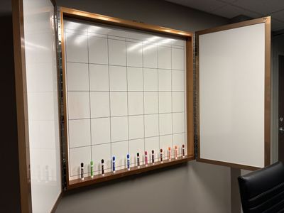 Wall Mounted Cabinet Style Whiteboard