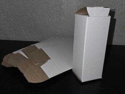Uline S-20235 Reverse Tuck Cartons - White, 2x2x8" - 170 Pack for Packaging & Shipping