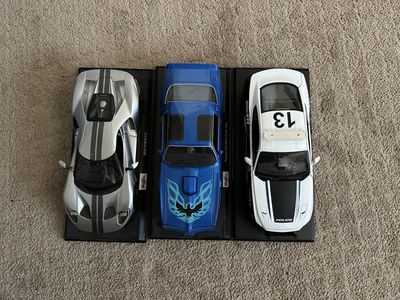 Maisto firebird, mustang, and ford GT