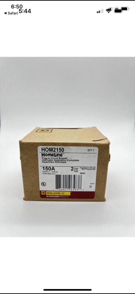 Square D Homeline Breaker