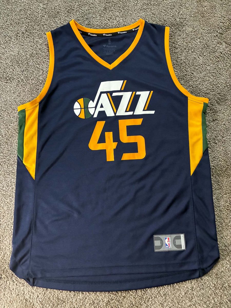 Authentic Fanatics Utah Jazz Donovan Mitchell #45 Basketball Jersey Size Men’s L