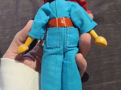 Polish Gromada Wooden Peg Doll 7 1/2" Polish Folk Art Doll