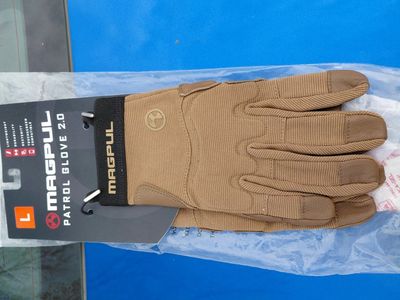 magpul L tan patrol gloves 2.0